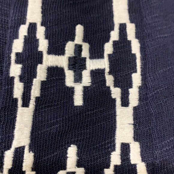 J.Crew Tunic Top. Short Sleeve. 100% Cotton. Blue. Embroidered. Women. Size XS - Picture 7 of 9